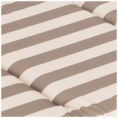Cuscino Per Lettino Da Giardino, Facile Da Montare, Fodera Per Cuscino Per Lettino Da Giardino, Cuscino Per Sedia A Sdraio - Lunghezza 182 Cm, Larghezza 42 Cm - Beige Con Strisce - Foto 2