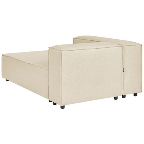 2 Posti Aprica Lino Sintetico Beige Con Ottomana Lato Destro - Foto 2