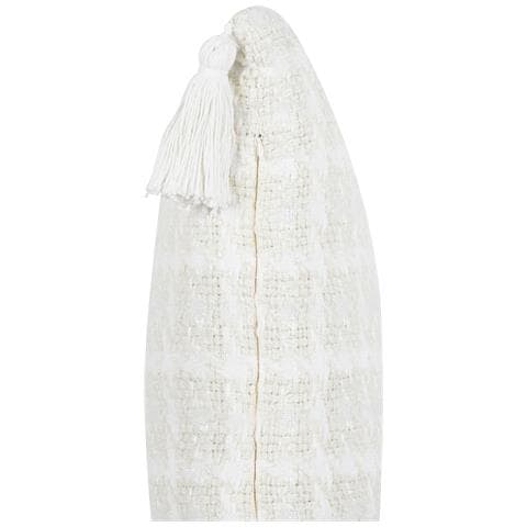 Cuscino Decorativo Douris 30 X 60 Cm Trama Gingham Beige Chiaro - Foto 2