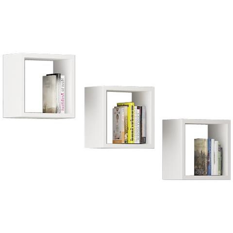 Mensola a muro K25, 25x15x25 cm, Colore Bianco - Foto 1