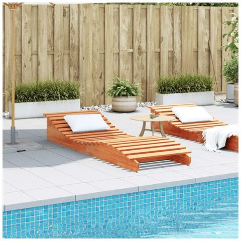 Lettino Marrone Cera 205x70x31,5 cm in Legno Massello di Pino - Foto 3