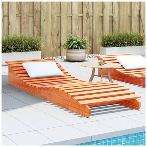 Lettino Marrone Cera 205x70x31,5 cm in Legno Massello di Pino - Foto 1