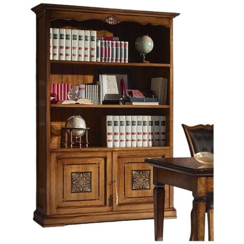 Libreria Classica 2 Porte In Legno Bassano 139x42x205 - Foto 1