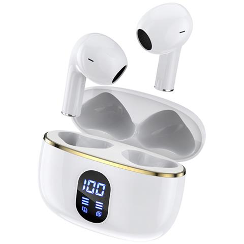 Auricolari Tws Bluetooth 5.3 Compatibili Con Siri Modello Dallas, Bianco - Foto 1