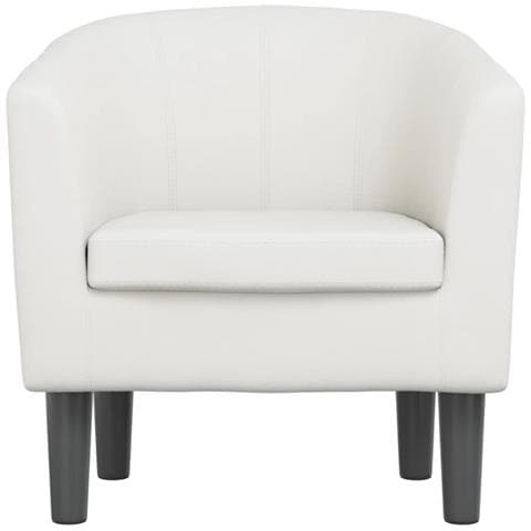 Poltrona A Pozzetto Bianca In Similpelle - Foto 3