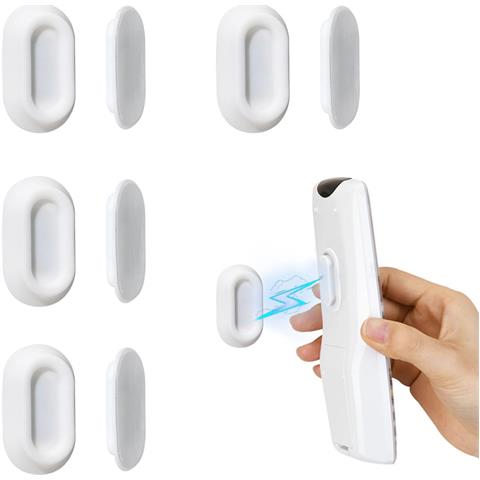 Supporto Magnetico Per Telecomando A 4 Pezzi, Organizer Per Telecomando Tv In Silicone White - Foto 1