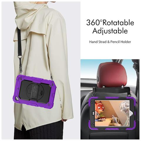 Custodia Per Ipad Pro 10.5""/air3 Con Supporto E Tracolla - Eleganza Viola! - Foto 2