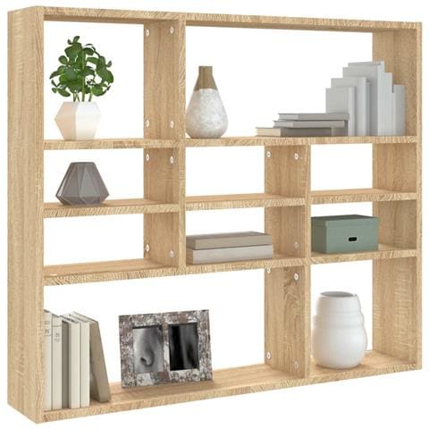 Scaffale A Parete Rovere Sonoma 90x16x78cm In Legno Multistrato - Foto 2