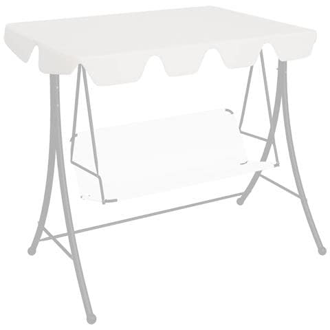 Baldacchino Per Dondolo Giardino Bianco 150/130x105/70 Cm - Foto 6