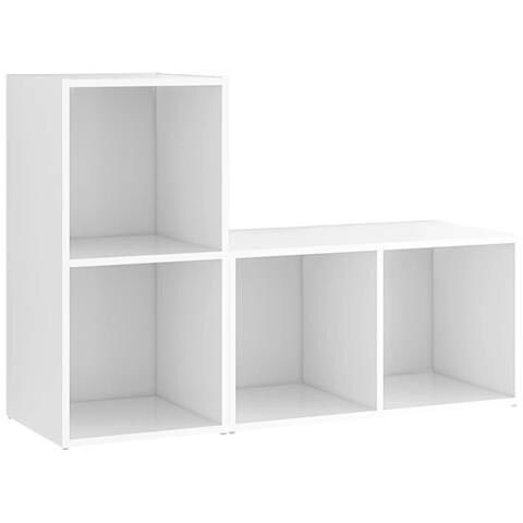 Mobili Porta Tv 2 Pz Bianco 72x35x36,5 Cm In Legno Multistrato - Foto 1