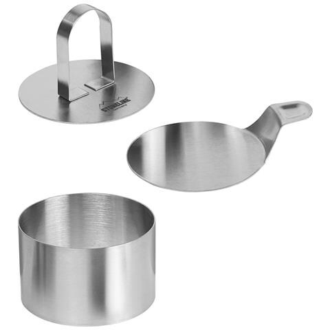 Set Di 8 Coppapasta, 8 Cm, Acciaio Inossidabile, 6 Coppapasta Rotondo, 1 Paletta E 1 Pressa. - Foto 4