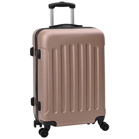 Set di Valigie 3 pcs Bagaglio Rigido Rosa Oro 20” 24” 28” ABS - Foto 2