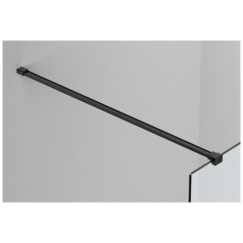 Box Doccia Parete Walk In 100 Cm H 200 Cm Cristallo Temperato Trasparente 8mm Profilo Nero Melany - Foto 2