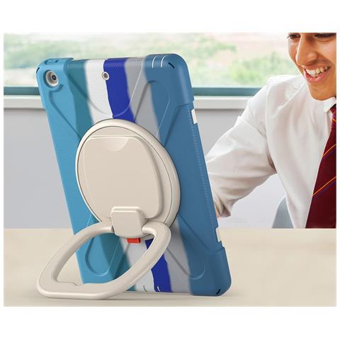 Custodia Per Ipad 9/8/7 10.2"" Con Supporto E Tracolla Blu - Foto 4