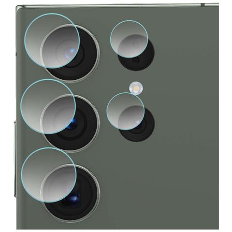 4 Lotti Di Protezioni Per Obiettivo Fotocamera Per Galaxy S23 Ultra Vetro Ibrido 6h, Trasparente - Foto 1