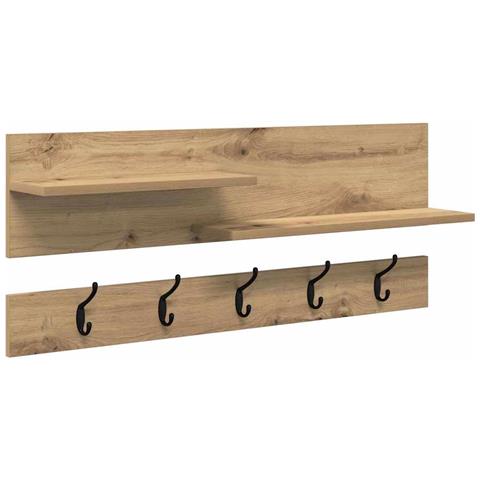 Appendiabiti a muro rovere artigianale 90 x 15 x 36 cm - Foto 1