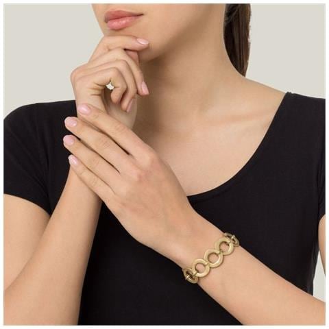 Bracciale A Cerchio Con Maglie A Catena In Oro - Foto 2