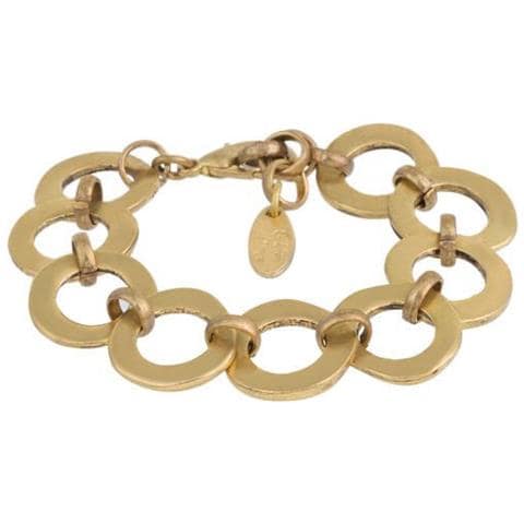Bracciale A Cerchio Con Maglie A Catena In Oro - Foto 1