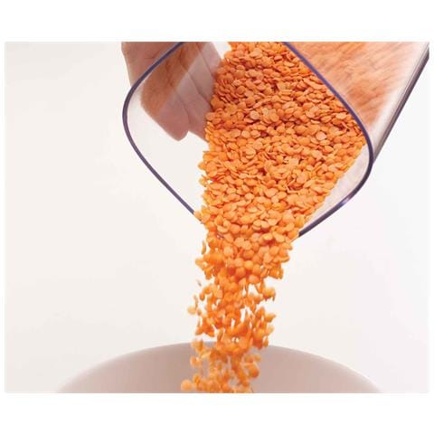 Podium, Set Di 5 Barattoli Per La Conservazione Con Supporto, Ermetici, Facili Da Versare, Ideali Per Alimenti Secchi, Grigio, Da 500 Ml A 1,9 L - Foto 4