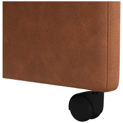 Sedie da Pranzo con Ruote 2 pcs Marrone 57 x 67 x 98 cm - Foto 9
