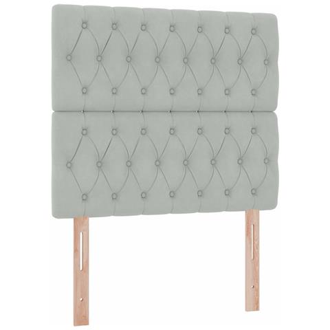 Letto con contenitore e materasso Grigio chiaro 100 x 200 cm - Foto 9