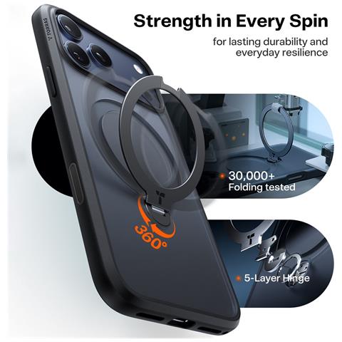 Cover per iPhone 17 Pro Max - TPU+PC, Nero, MagSafe - Foto 2