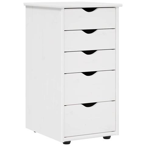 Armadietto Bianco 34 x 39 x 61,5 cm Legno di Pino Massello - Foto 1