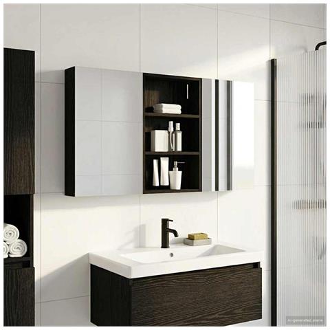 Set di Armadi da Bagno con porta 3 pcs 120 x 10,5 x 60,5 cm - Foto 2