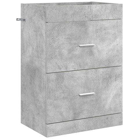 Mobiletto da Bagno Sotto Lavabo Grigio Cemento - Foto 1