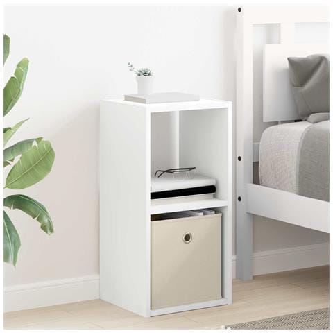 Comodino Bianco 30,5 x 27 x 59,5 cm Legno multistrato - Foto 2