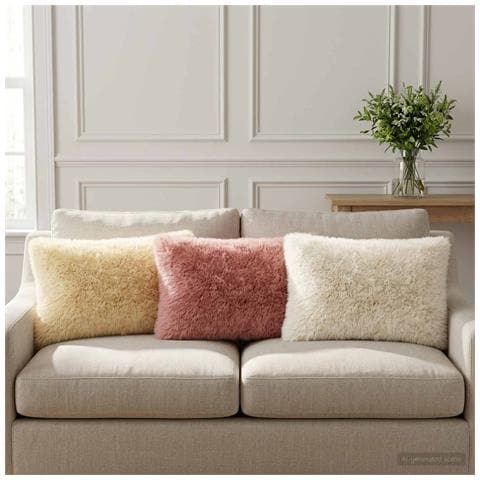 Cuscino con cuscino HEERLEN 6 pz Bianco Fleece PV - Foto 2