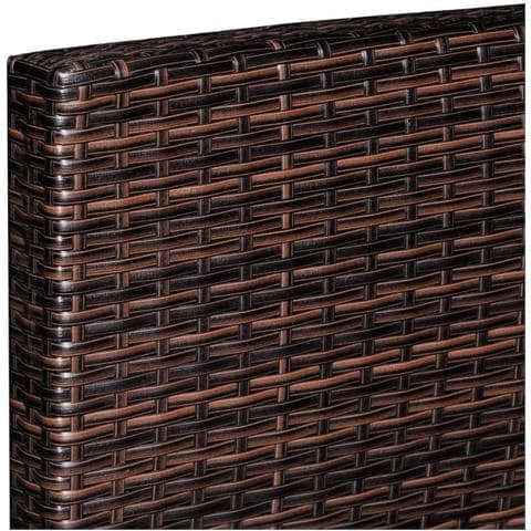 Set Divani da Giardino 10 pz con Cuscini in Polyrattan Marrone - Foto 4