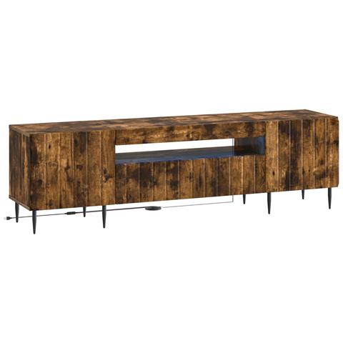 Mobile TV LED ZWOLLE Rovere Fumo Legno ingegnerizzato - Foto 1