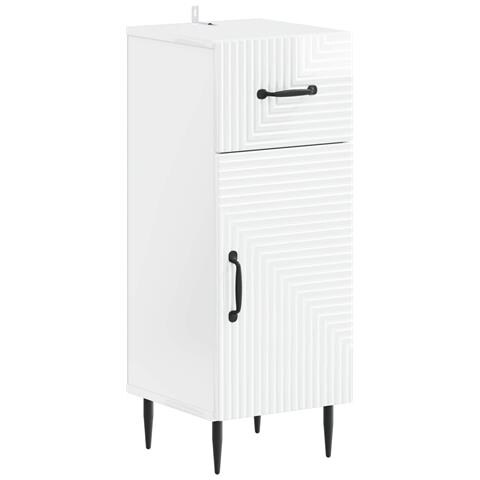 Set di Armadi da Bagno da 2 Pezzi HAARLEM Bianco Lucido - Foto 7