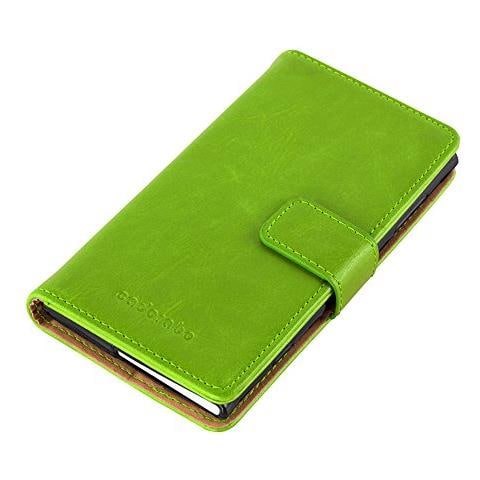 Custodia Compatibile Con Nokia Lumia 1020 In Verde Erbe - Coperchio Protettiva Con Chiusura Magnetica, Funzione Stand E Tasca Per Le Carte - Foto 2