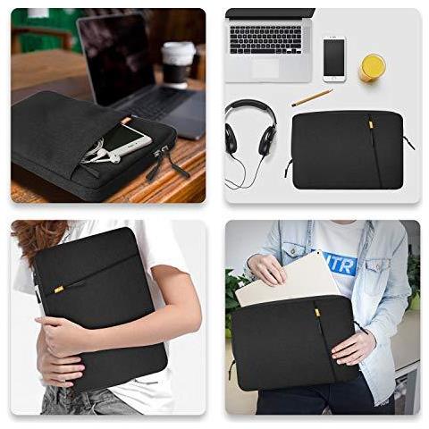Notebook Compatibile Per 133 Pollici Notebook Tablet Tab Ipad Compatibile Con 13 Macbook Pro E Macbook Air Sacchetto Della Cassa Resistente Agli Urti Impermeabile Con Tasca Porta-accessori Nero - Foto 4