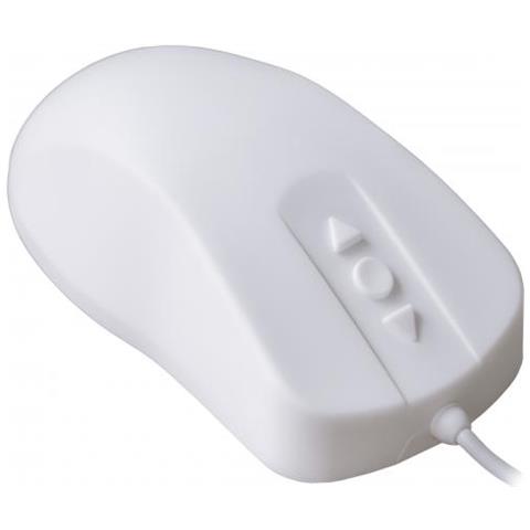 Mouse Igienico AK-PMH12 Ottico 2 Tasti 1000 DPI Colore Bianco - Foto 2