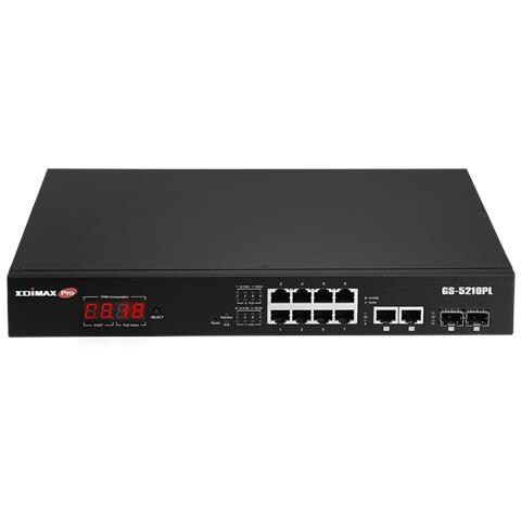 Switch di Rete GS-5210PL Gestito 10 Porte LAN 2 Porte SFP Colore Nero - Foto 1