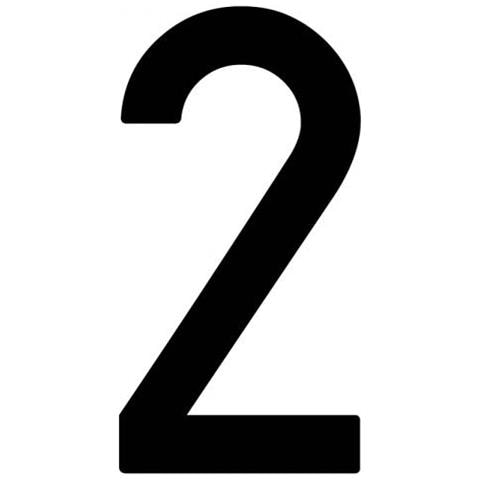 Busta 10 Numeri Adesivi ''2'' Per Targa Ripetitrice - Foto 1