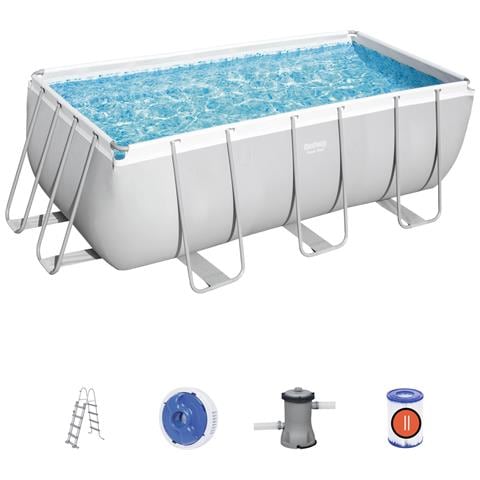 Piscina Power Steel Frame Rettangolare 412x201x122 Cm Bestway 56456 - Foto 1