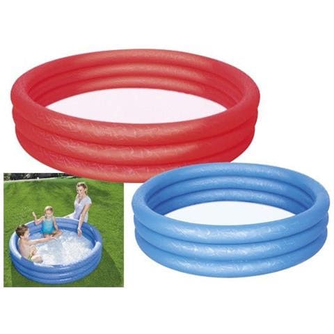 Piscina Autoportante Gonfiabile A 3 Anelli Per Bambini Con Kit Di Riparazione 51025 - 122x25 Cm - Capacità 140 Litri - Foto 5