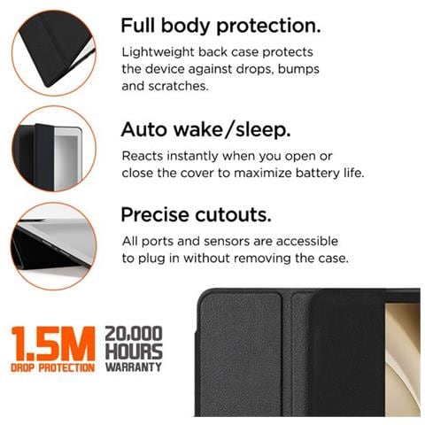 Custodia Per Galaxy Tab A9 Plus Magnetica Rinforzata Funzione Supporto, Nero - Foto 2