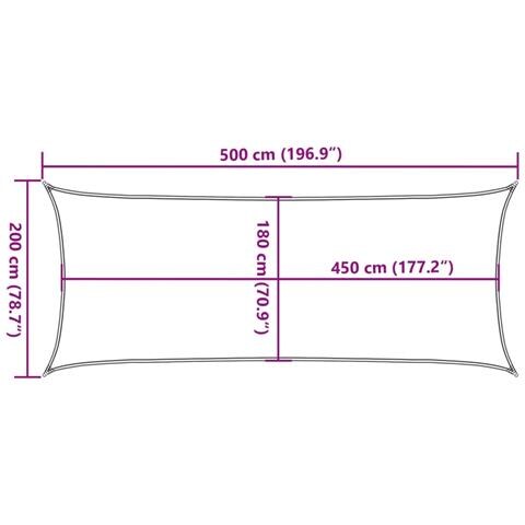 Vela Parasole 160 G /m Rettangolare Grigio Chiaro 2x5 M In Hdpe - Foto 2