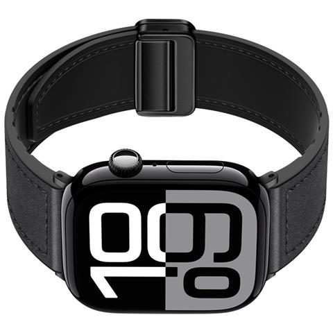 Cinturino Per Apple Watch Magnetico In Vera Pelle Black L - Foto 2