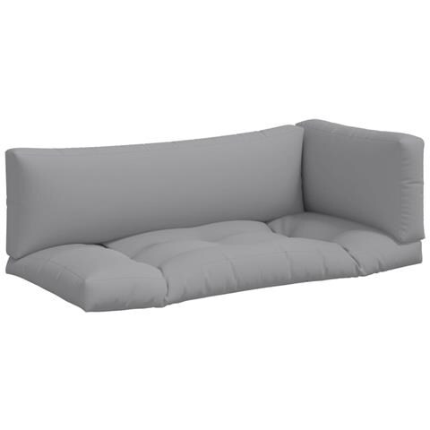 Cuscini Per Pallet 3 Pz Grigi In Tessuto - Foto 2