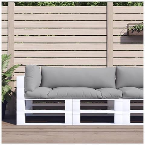 Cuscini Per Pallet 3 Pz Grigi In Tessuto - Foto 1