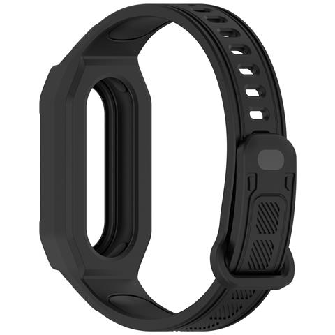 Cinturino Universale In Silicone Per Xiaomi Mi Band 9, 8, 7, 6, 5 Black - Foto 2