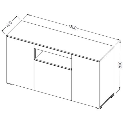 K VIVA BI /BI+S credenza per soggiorno 3 porta /porte - Foto 2