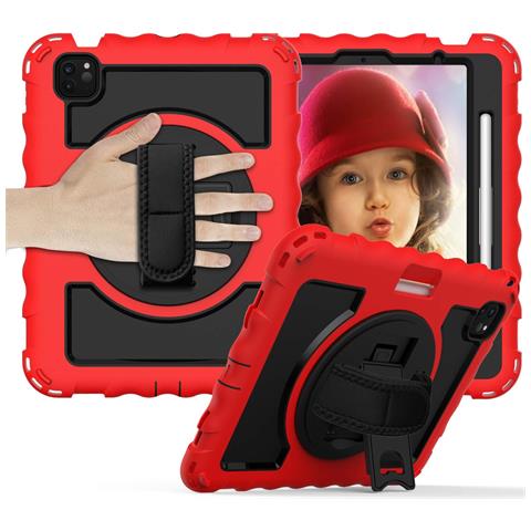 Custodia Per Ipad 3/2/1/pro 11"" Con Supporto E Tracolla Rossa - Foto 1