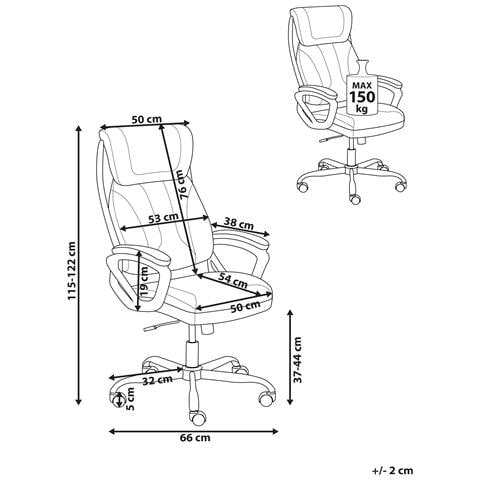 Poltrona Da Scrivania Proud Pelle Sintetica Marrone Scuro - Foto 7